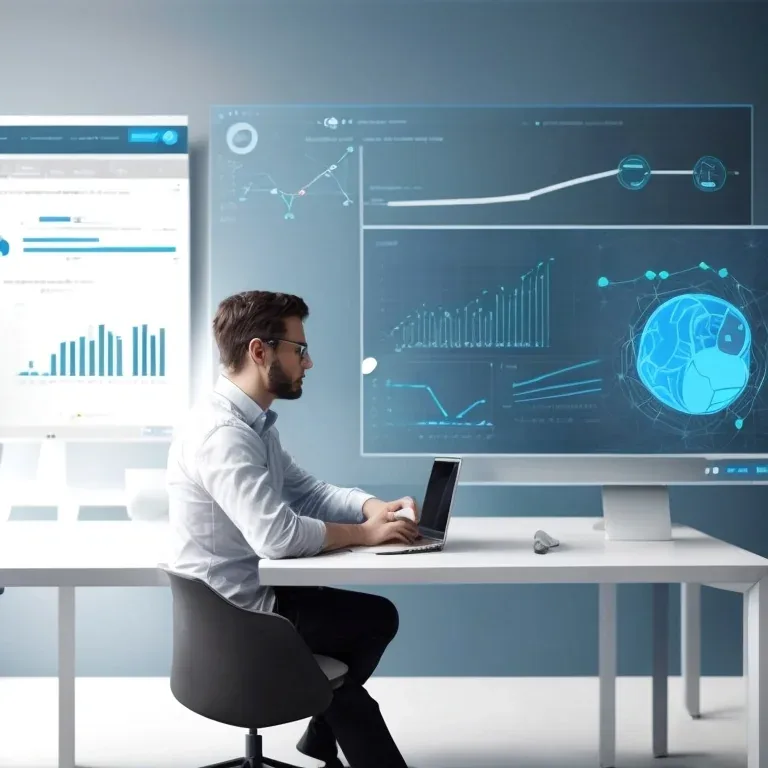 AI development team collaborating on software