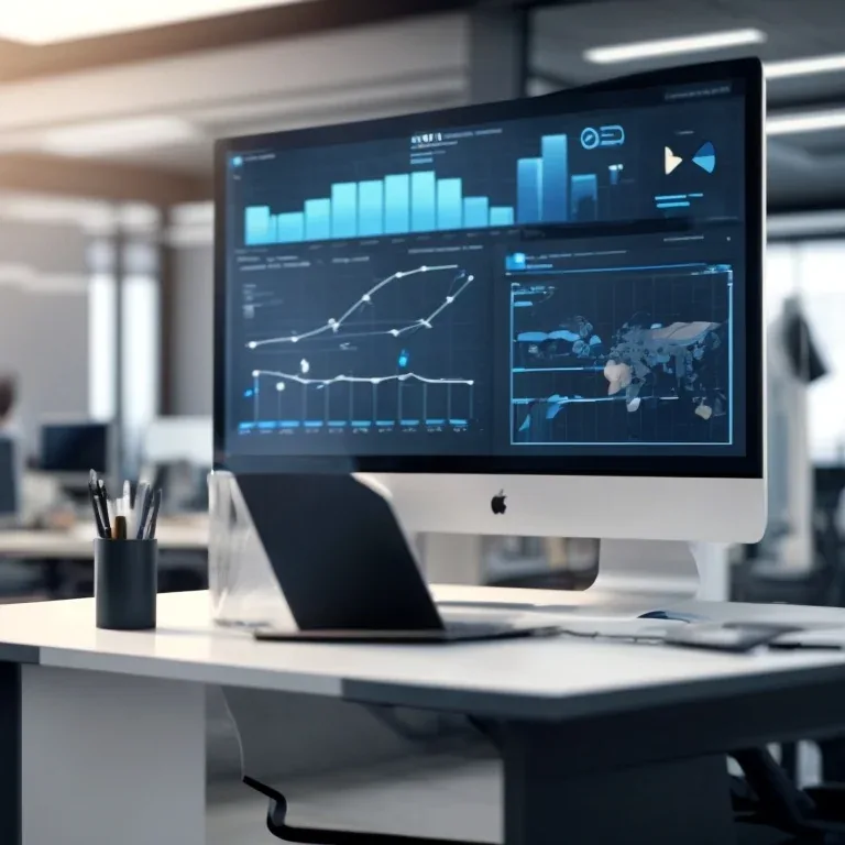 Dashboard showing AI model performance and metrics